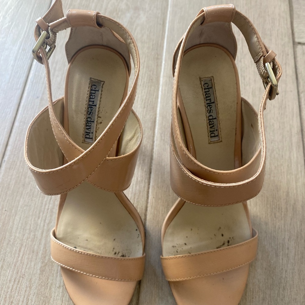 Charles David Tan Strappy Heels - Picture 2 of 5